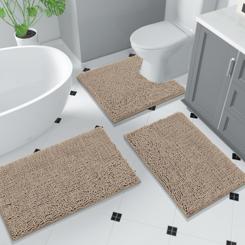 ALFOMBRA DE BAÑO CHENILLE ANTIDESLIZANTE CALIDAD PREMIUM