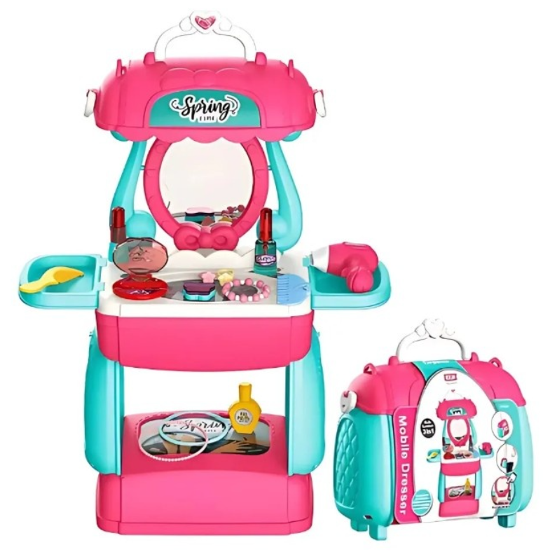 SET TOCADOR INFANTIL EN VALIJA JUEGO BELLEZA