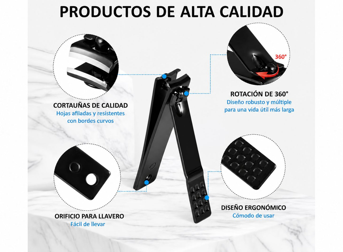 Set De Uñas Manicura Pedicura Alicates Cortauñas Estuche 26 Piezas