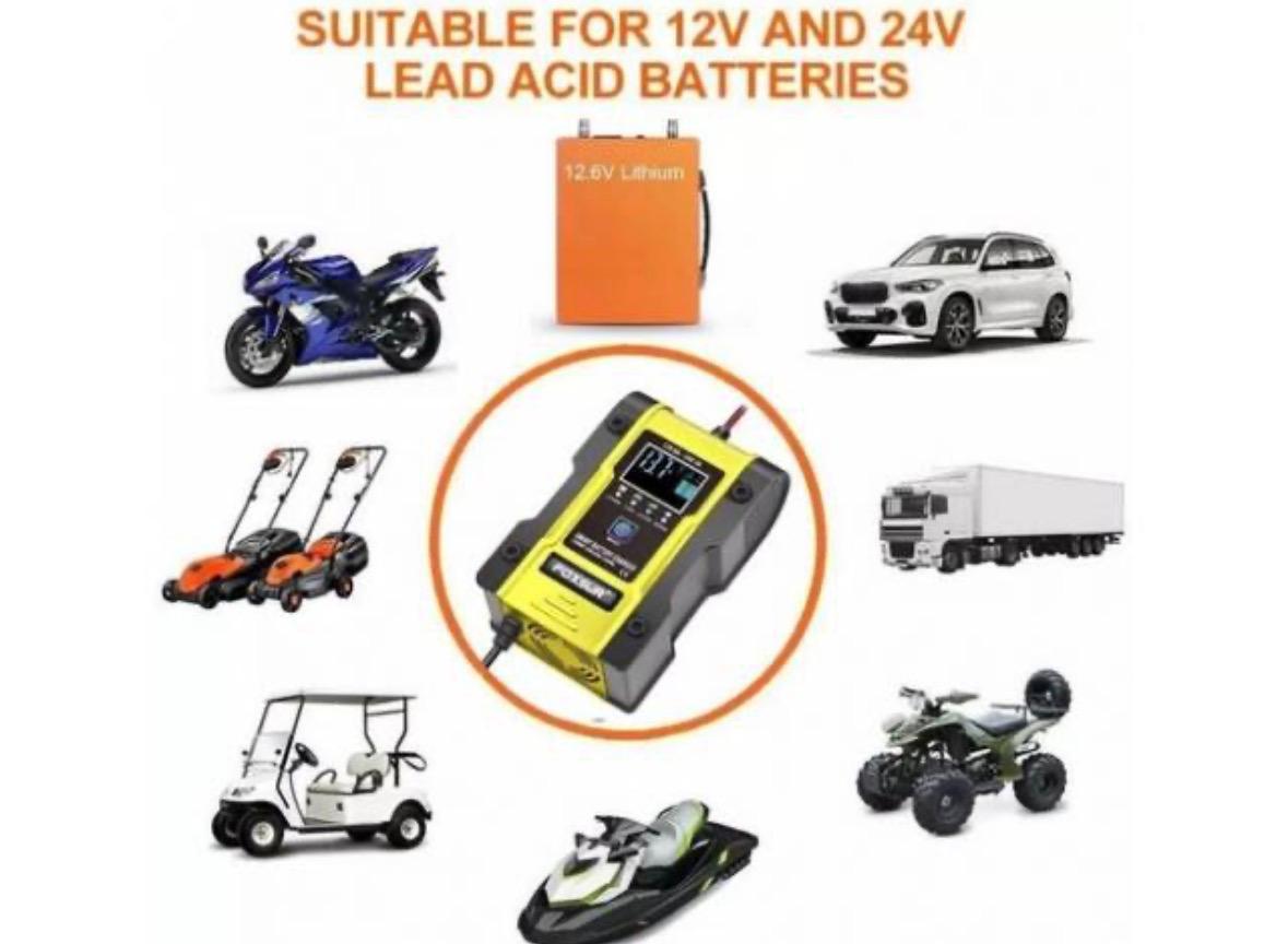 Cargador De Batería Inteligente Automático 12-24v Gel Acido