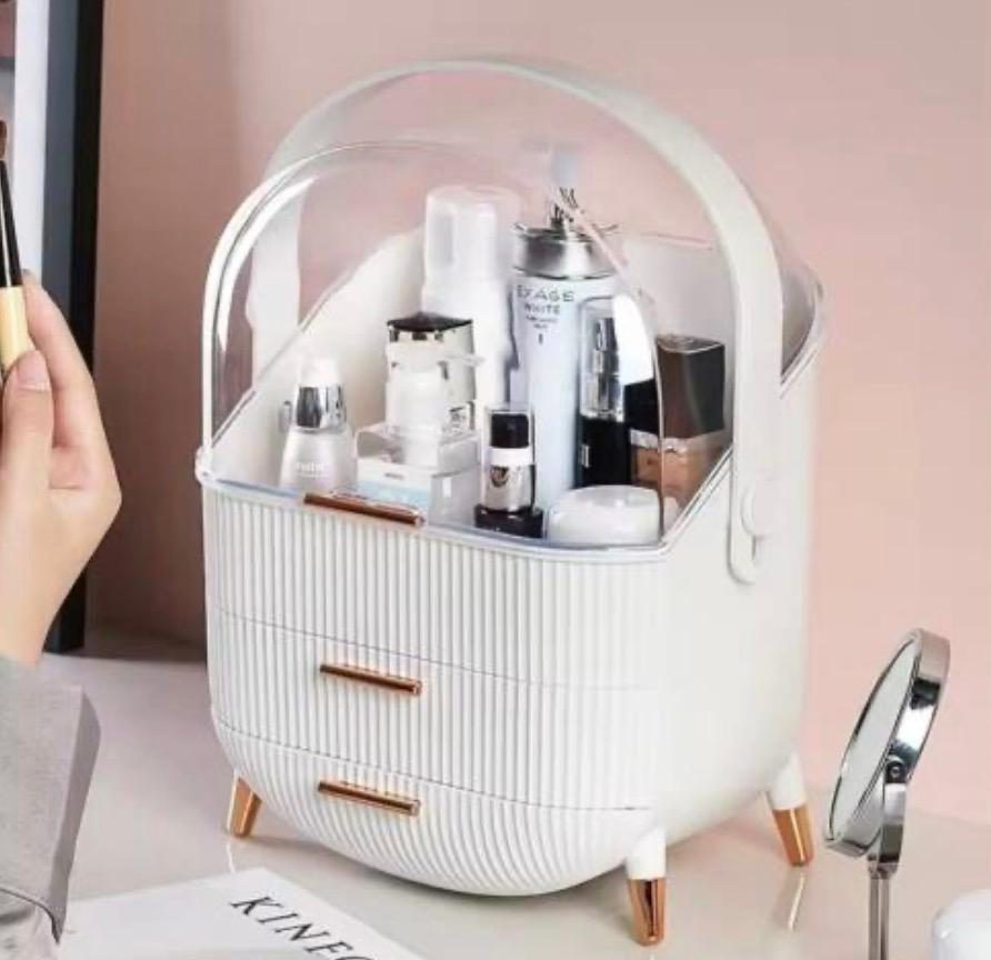 Organizador De Cosméticos Maquillaje Con Asa 2 Cajones 3 Niv