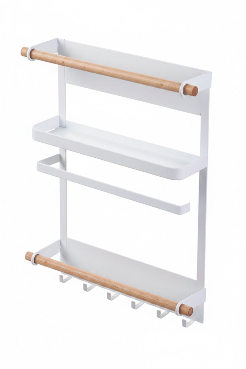 Estante Magnético Para Heladera Organizador Rollo Papel Toalla De Cocina Condimentos