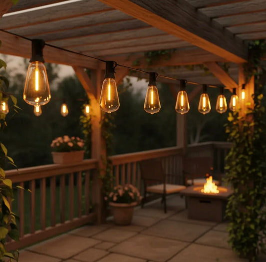 Guirnalda De 15 Luces Led Vintage Lamparas De Plástico 15mts