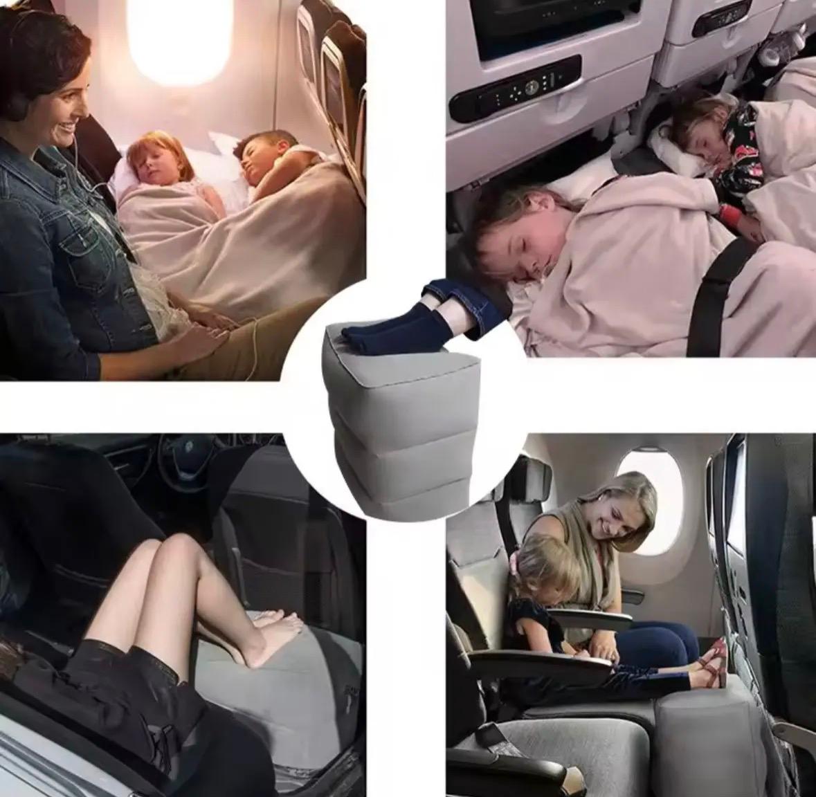 Almohada Inflable Para Reposapiés De Viaje Coche Avión Hogar