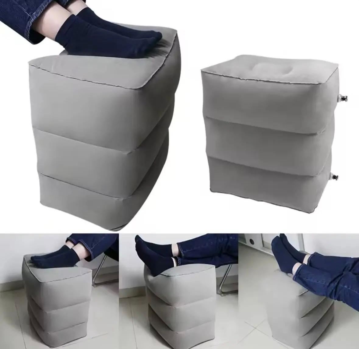 Almohada Inflable Para Reposapiés De Viaje Coche Avión Hogar