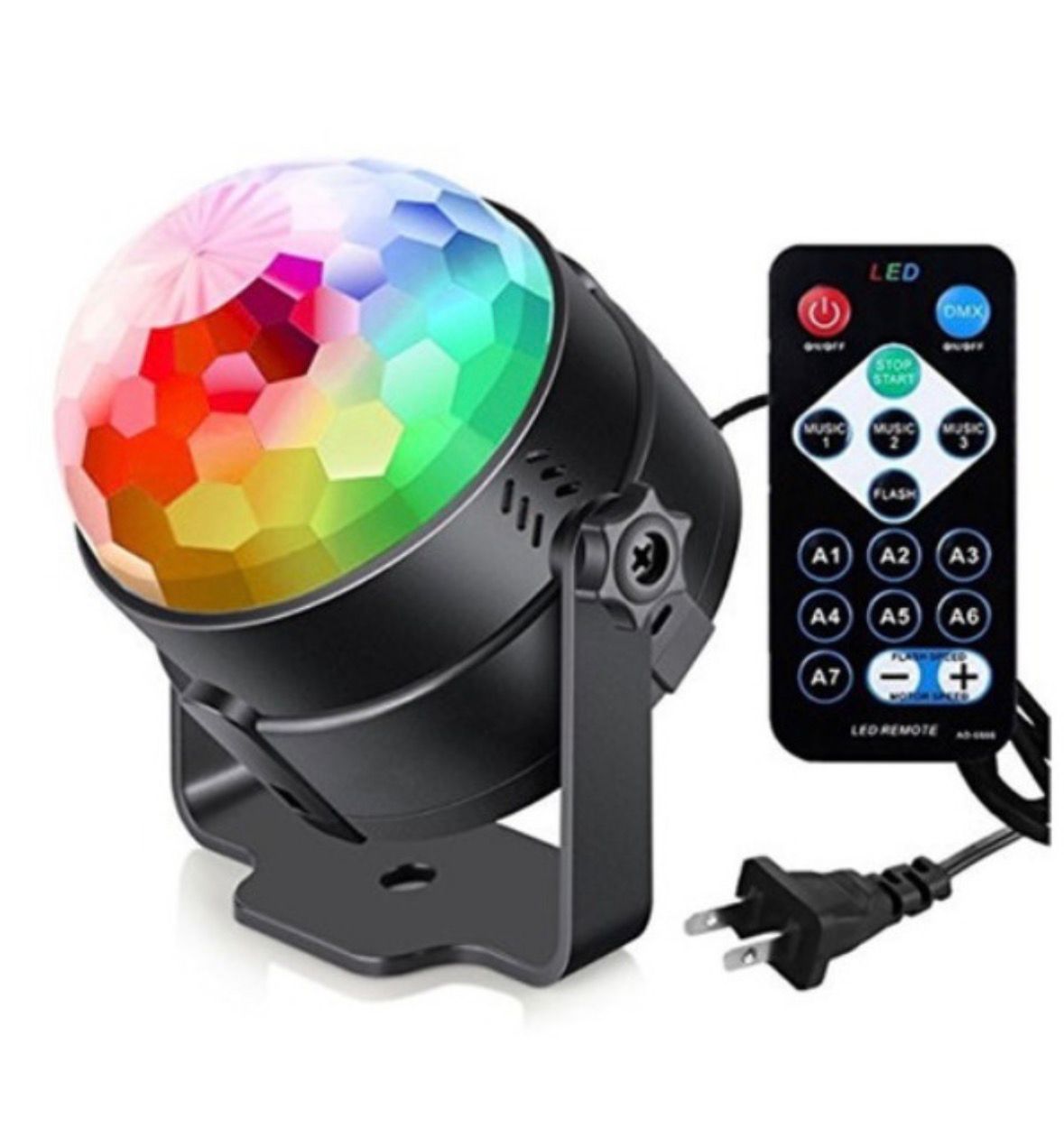 Bola De Luces Led Rgb Audioritmica Discoteca + Control