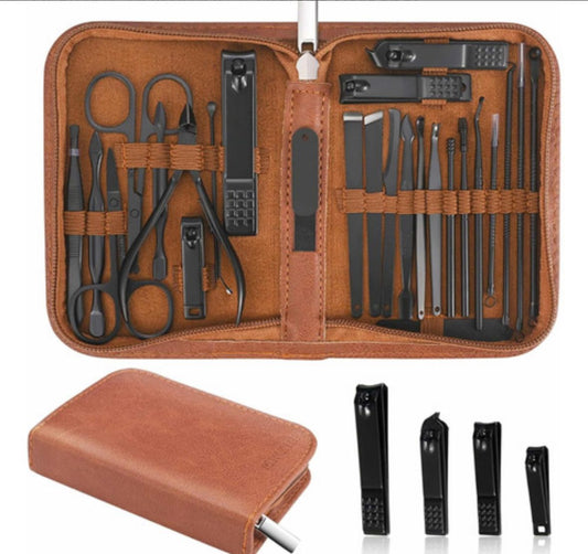 Set De Uñas Manicura Pedicura Alicates Cortauñas Estuche 26 Piezas